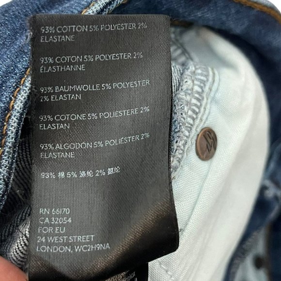 Free People High Rise Jegging Jeans Raw Hem Indigo Blue Women’s Size 27 Skinny - Picture 13 of 13